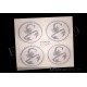 4 autocollants stickers ABARTH cache moyeu centrale jantes 